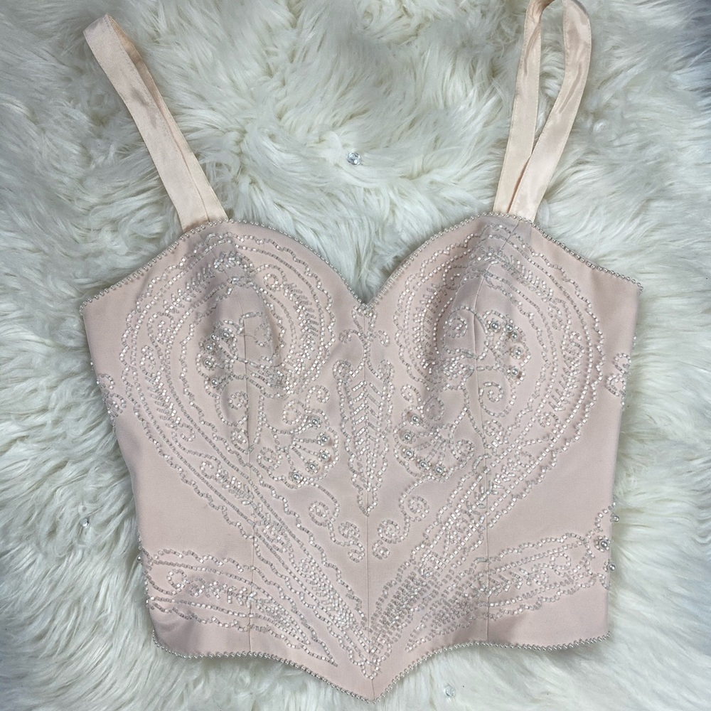 Pink Beaded Bustier